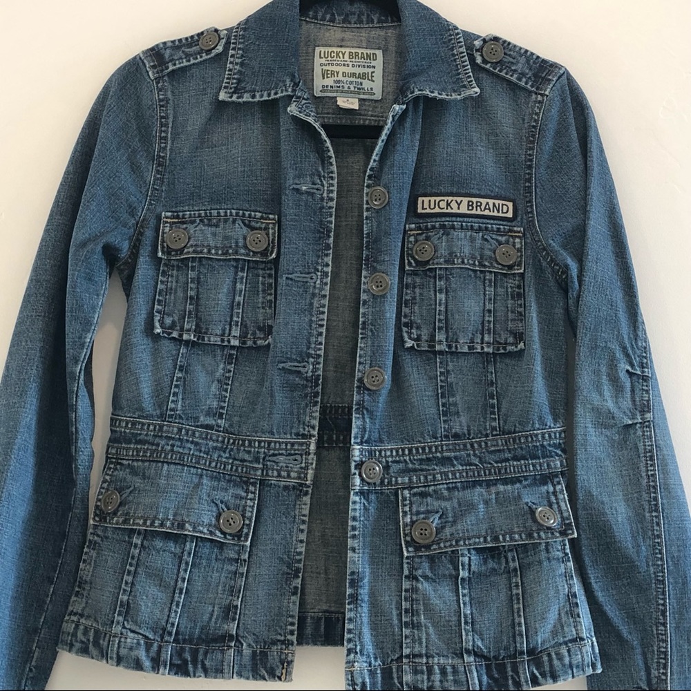 Lucky Brand Denim Jean Jacket with Pockets Blue - Picture 2 of 8
